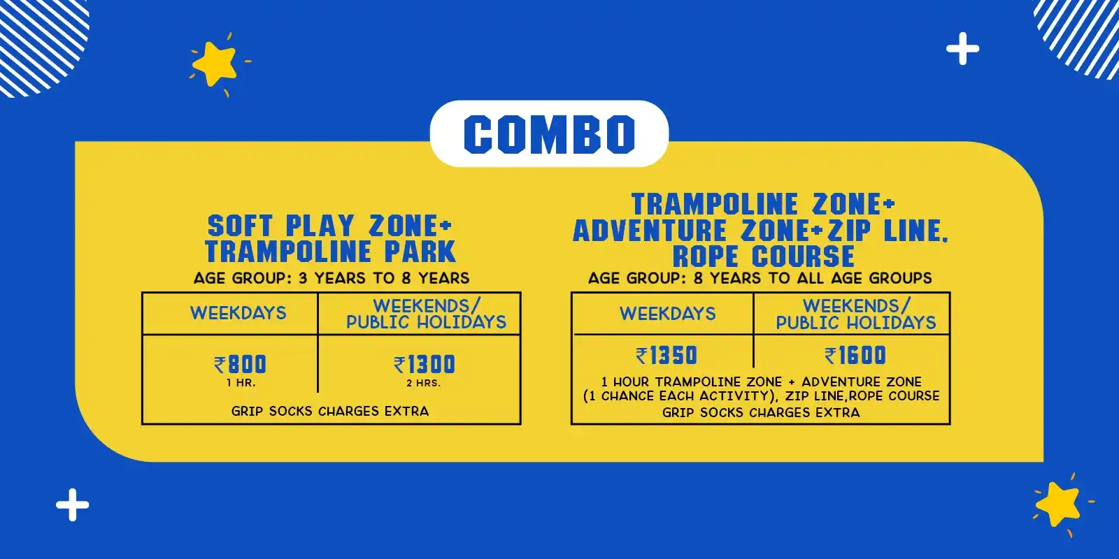 Special Combo Offers at Zooper Trampoline Park
